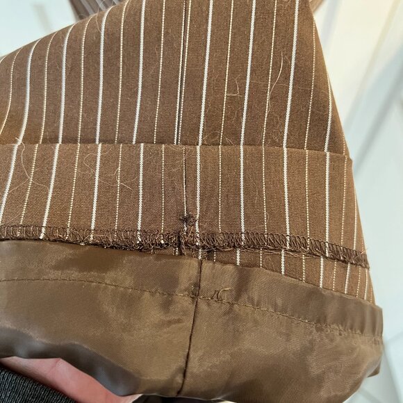 Caslon Brown Pinstripe Pant Suit – Jacket 14 / Pants 16 - Picture 8 of 16